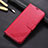 Funda de Cuero Cartera con Soporte Carcasa L01 para Huawei Nova 7i Rojo