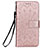 Funda de Cuero Cartera con Soporte Carcasa L01 para Nokia 2.3 Oro Rosa