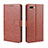 Funda de Cuero Cartera con Soporte Carcasa L01 para Oppo A12e Marron