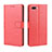 Funda de Cuero Cartera con Soporte Carcasa L01 para Oppo A12e Rojo