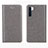 Funda de Cuero Cartera con Soporte Carcasa L01 para Oppo A91 Gris