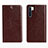 Funda de Cuero Cartera con Soporte Carcasa L01 para Oppo A91 Marron