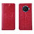 Funda de Cuero Cartera con Soporte Carcasa L01 para Oppo Ace2 Rojo