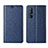 Funda de Cuero Cartera con Soporte Carcasa L01 para Oppo Find X2 Neo Azul