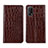 Funda de Cuero Cartera con Soporte Carcasa L01 para Oppo K7x 5G Marron