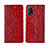 Funda de Cuero Cartera con Soporte Carcasa L01 para Oppo K7x 5G Rojo