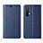 Funda de Cuero Cartera con Soporte Carcasa L01 para Realme X3 SuperZoom Azul