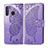 Funda de Cuero Cartera con Soporte Carcasa L01 para Samsung Galaxy A21 Purpura Claro