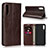 Funda de Cuero Cartera con Soporte Carcasa L01 para Samsung Galaxy A50S Marron