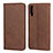 Funda de Cuero Cartera con Soporte Carcasa L01 para Samsung Galaxy A70S Marron