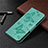 Funda de Cuero Cartera con Soporte Carcasa L01 para Samsung Galaxy S20 FE 4G Menta Verde