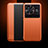 Funda de Cuero Cartera con Soporte Carcasa L01 para Vivo X80 5G Naranja