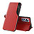 Funda de Cuero Cartera con Soporte Carcasa L01 para Xiaomi Mi 12 5G Rojo