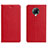 Funda de Cuero Cartera con Soporte Carcasa L01 para Xiaomi Redmi K30 Pro Zoom Rojo