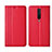 Funda de Cuero Cartera con Soporte Carcasa L01 para Xiaomi Redmi K30i 5G Rojo