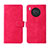 Funda de Cuero Cartera con Soporte Carcasa L01Z para Huawei Honor 50 Lite Rosa Roja