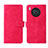 Funda de Cuero Cartera con Soporte Carcasa L01Z para Huawei Nova 8i Rosa Roja