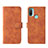 Funda de Cuero Cartera con Soporte Carcasa L01Z para Motorola Moto E20 Marron