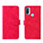 Funda de Cuero Cartera con Soporte Carcasa L01Z para Motorola Moto E20 Rosa Roja