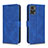 Funda de Cuero Cartera con Soporte Carcasa L01Z para Motorola Moto E22 Azul