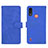 Funda de Cuero Cartera con Soporte Carcasa L01Z para Motorola Moto E7 Power Azul