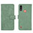 Funda de Cuero Cartera con Soporte Carcasa L01Z para Motorola Moto E7 Power Verde