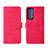 Funda de Cuero Cartera con Soporte Carcasa L01Z para Motorola Moto Edge (2021) 5G Rosa Roja