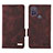 Funda de Cuero Cartera con Soporte Carcasa L01Z para Motorola Moto G10 Power Marron