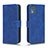 Funda de Cuero Cartera con Soporte Carcasa L01Z para Nokia C02 Azul