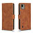 Funda de Cuero Cartera con Soporte Carcasa L01Z para Nokia C110 Marron