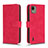 Funda de Cuero Cartera con Soporte Carcasa L01Z para Nokia C110 Rosa Roja