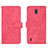 Funda de Cuero Cartera con Soporte Carcasa L01Z para Nokia C2 Rosa Roja