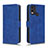 Funda de Cuero Cartera con Soporte Carcasa L01Z para Nokia C22 Azul