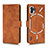 Funda de Cuero Cartera con Soporte Carcasa L01Z para Nothing Phone 1 Marron