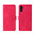 Funda de Cuero Cartera con Soporte Carcasa L01Z para Samsung Galaxy A04s Rosa Roja