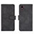 Funda de Cuero Cartera con Soporte Carcasa L01Z para Samsung Galaxy M01 Core Negro