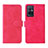 Funda de Cuero Cartera con Soporte Carcasa L01Z para Vivo T1 5G India Rosa Roja