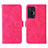 Funda de Cuero Cartera con Soporte Carcasa L01Z para Vivo X70 Pro 5G Rosa Roja