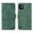 Funda de Cuero Cartera con Soporte Carcasa L01Z para Wiko Y82 Verde