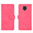 Funda de Cuero Cartera con Soporte Carcasa L01Z para Xiaomi Redmi Note 9 Pro Rosa Roja