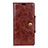 Funda de Cuero Cartera con Soporte Carcasa L02 para Alcatel 1 Marron