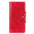 Funda de Cuero Cartera con Soporte Carcasa L02 para Alcatel 3L Rojo