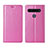 Funda de Cuero Cartera con Soporte Carcasa L02 para LG K41S Rosa