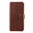 Funda de Cuero Cartera con Soporte Carcasa L02 para Motorola Moto E6s (2020) Marron