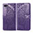 Funda de Cuero Cartera con Soporte Carcasa L02 para Oppo A12e Morado