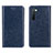 Funda de Cuero Cartera con Soporte Carcasa L02 para Oppo F15 Azul