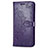 Funda de Cuero Cartera con Soporte Carcasa L02 para Realme C3 Morado