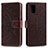 Funda de Cuero Cartera con Soporte Carcasa L02 para Samsung Galaxy A71 4G A715 Marron