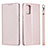 Funda de Cuero Cartera con Soporte Carcasa L02 para Samsung Galaxy M40S Rosa