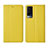 Funda de Cuero Cartera con Soporte Carcasa L02 para Vivo X60 5G Amarillo